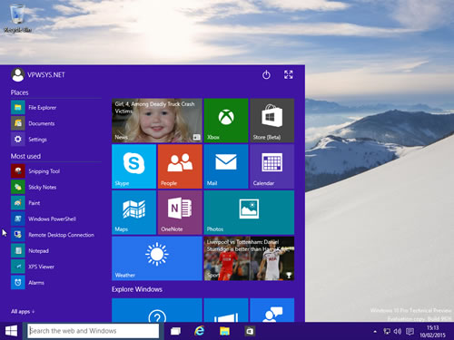 Windows 10 - Start Menu